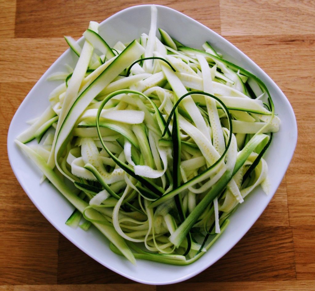 Zucchini Zoodles in a Bowl