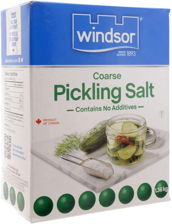 Windsor Pickling Salt Front View of Box