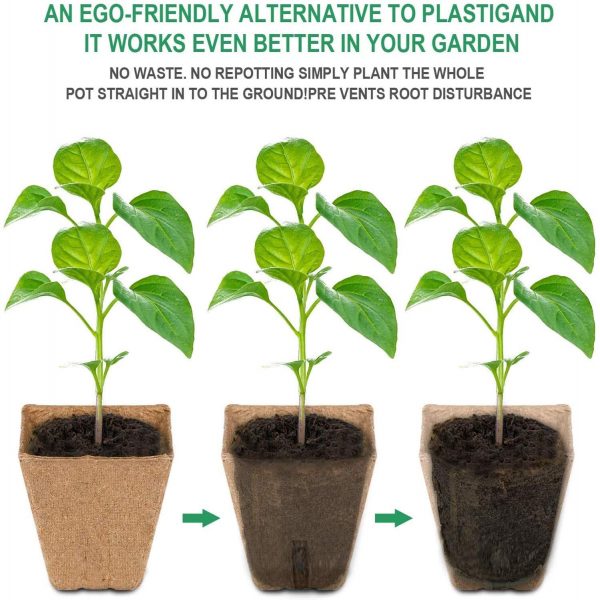 how it works using the Sfee 10 Pack Seed Starter Tray 100 Cell Peat Pots Kits, Biodegradable Compostable