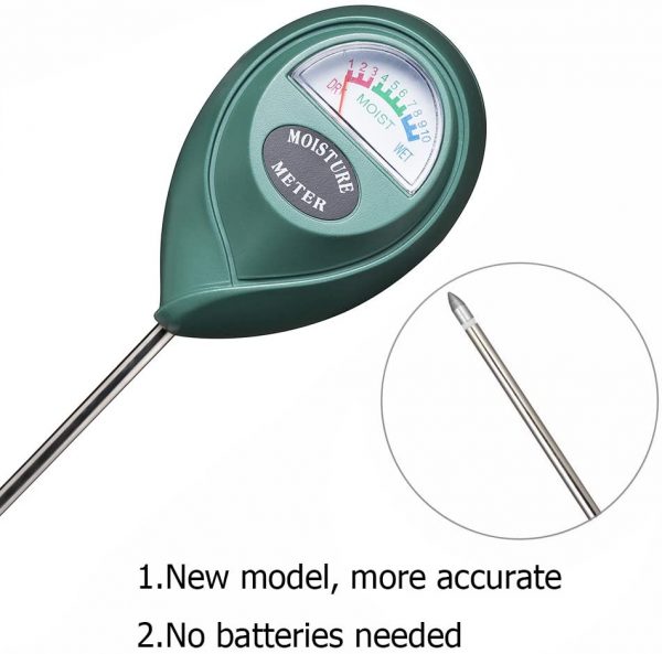 Soil Moisture Sensor Meter - Soil Water Monitor, Hydrometer for Gardening Batteries Required close up picture